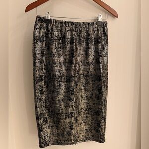 Black and Metallic Women's Skirt